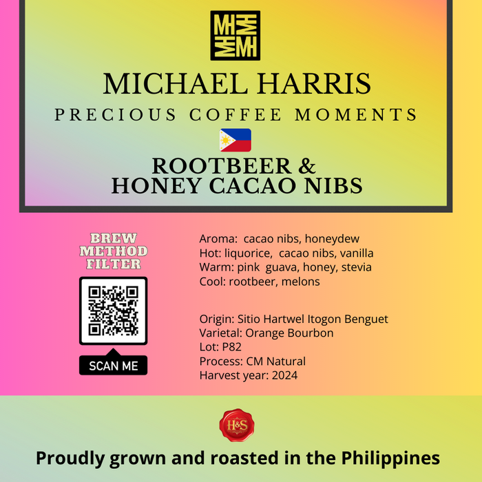 Michael Harris' Precious coffee moments: Root Beer & Honey Cacao Nibs 200g