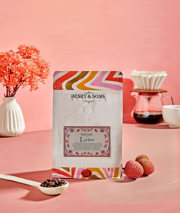 Lychee-Infused Roasted Coffee Beans