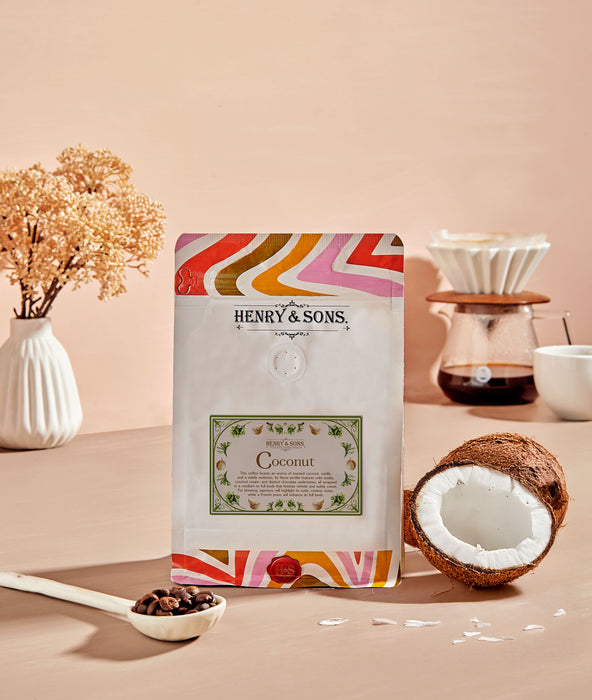 Coconut-Infused Roasted Coffee Beans