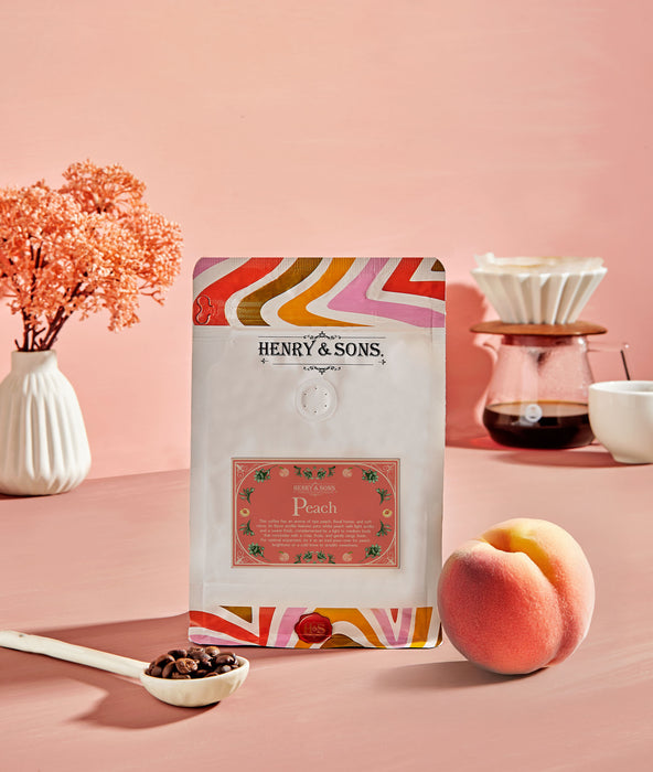 Peach-Infused Roasted Coffee Beans
