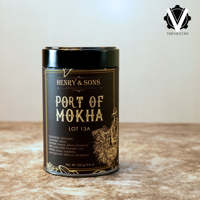 Yemen Port of Mokha Lot 13A, Roasted Beans in can, 250 grams